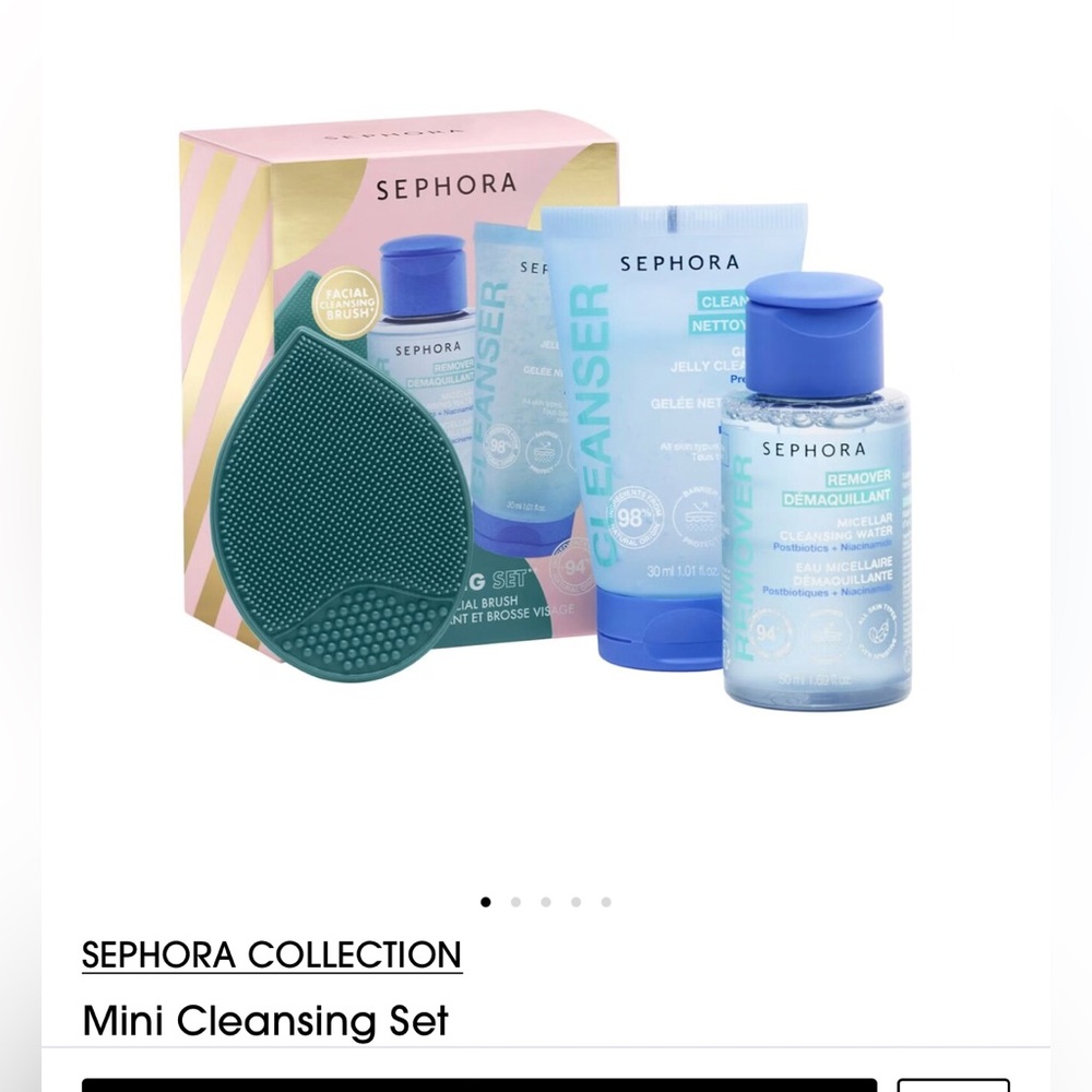 Sephora Mini Cleansing Set – Pink, Blue & Gold